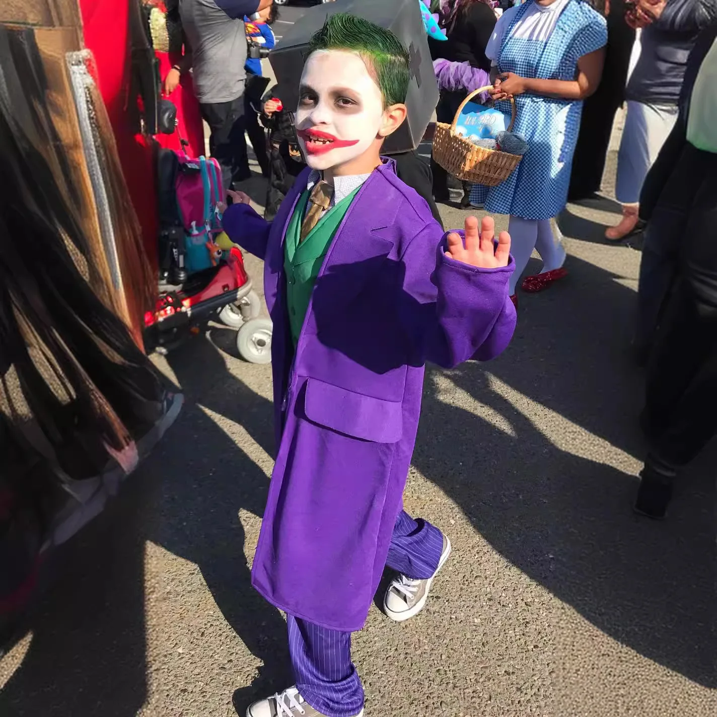 Joker Heath Ledger Cosplay Costume Clown Dark Night Joker Suit Party Halloween Uniforms Set Full Clothing