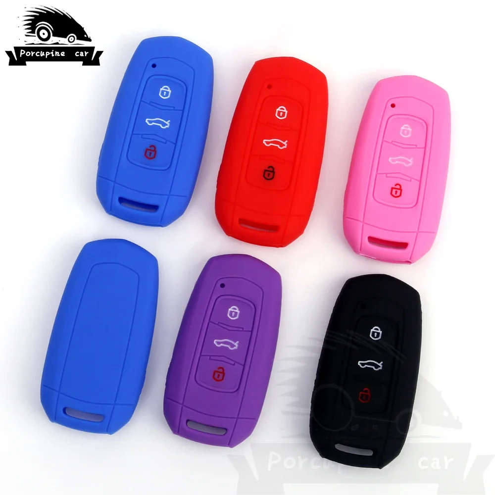 Silicone Car remote key case for Geely Atlas Boyue NL3 EX7 Emgrand X7 EmgrarandX7 SUV GT GC9 borui