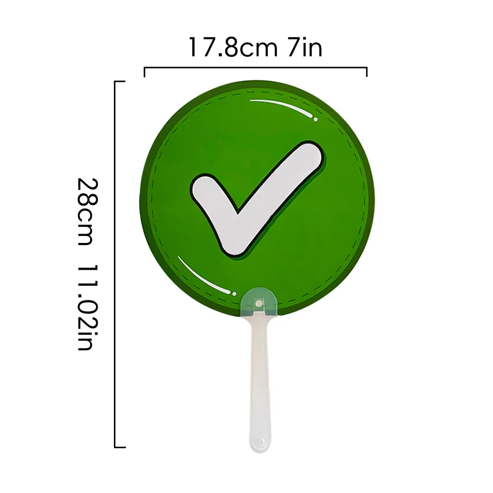 مجداف علامات يدوية صحيحة وخطئة على الوجهين لمنافسة نشاط الفصل الدراسي وتسجيل مجاذيف التصويت وسائل تعليمية