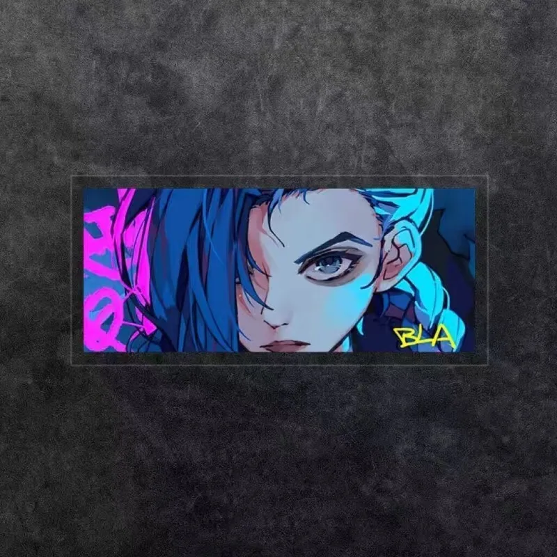 League of Legends Eyes Car Sticker Jinx Battle of Two Cities Explosive Pi City Motorcycle Window Glass Reflective DIY Sticker