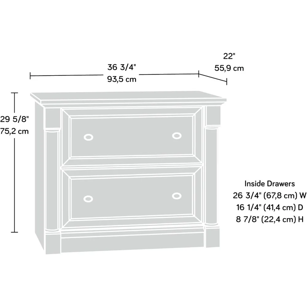 Arquivo Lateral Palladia, L: 36,81" x L: 2201" x A: 29,62", Select Cherry