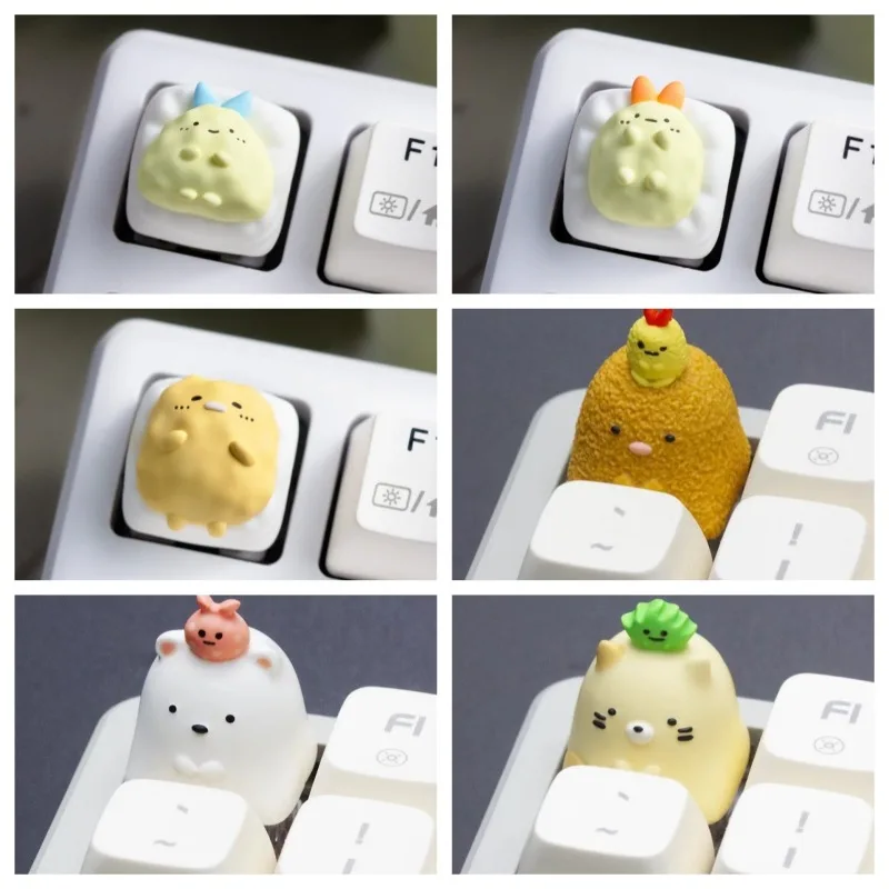 Corner Biology Cute Anime Theme Keycaps Mechanical Keyboard Resin Customization PC Game Keyboard Accessories Gift Collection