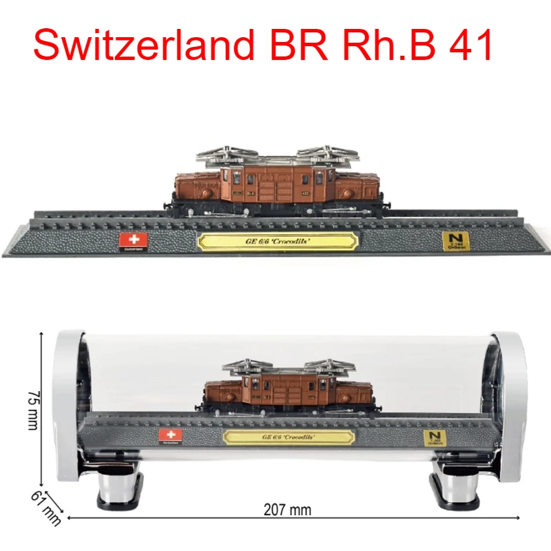 

N Тип 1/160 Игрушечный поезд Швейцария BR Rh.B 4197022 Статическая модель поезда с гусеницей Акриловая рамка Модель поезда Игрушка для мальчика в подарок
