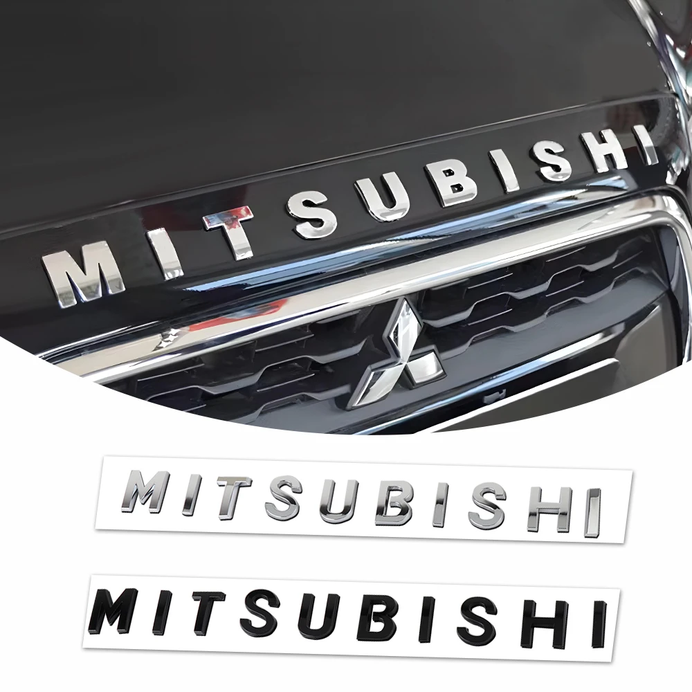 Car 3D ABS Letters Logo Decals Sticker For Mitsubishi Outlander Lancer 9 X EX ASX Pajero L200 Colt Eclipse Ralliart Triton