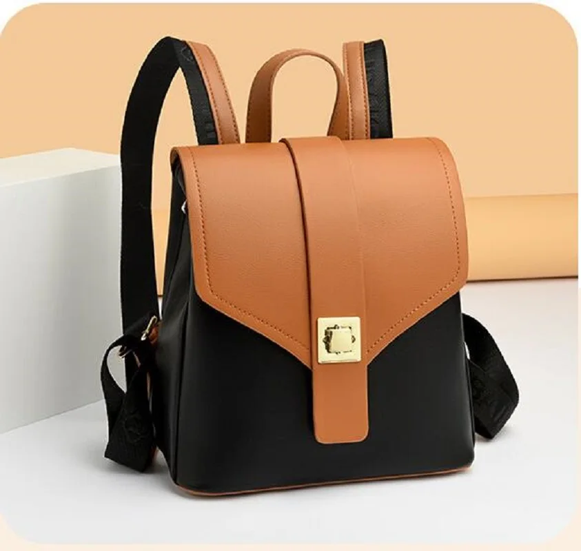 New Arrival Fashion Luxury Soft Leather Backpacks Women's High Capacity Travel Shoulder Bags Totes Crossbody School Backpack