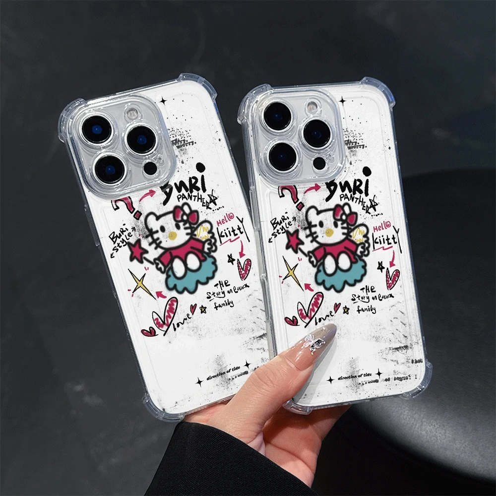Sanrio Soft Phone Case For IPhone 15 IPhone 16/15/14/13/12/11/x/xs/xs Max Girl Phone Cases Hello Kitty Cartoon Accessory
