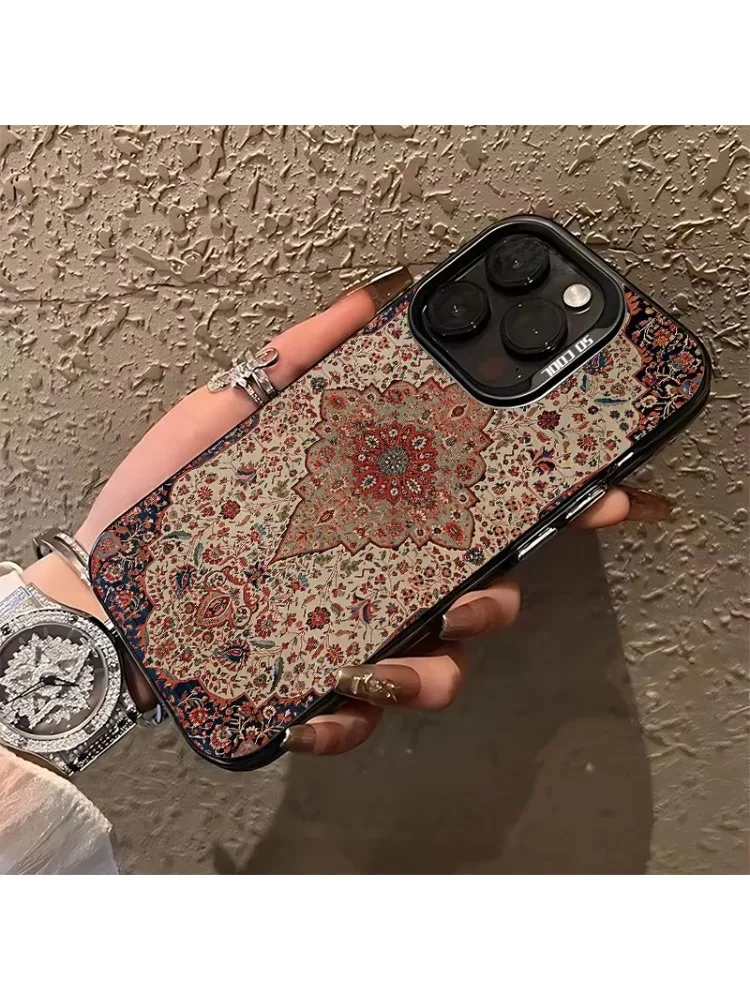 Coque de téléphone galvanisée populaire, Style tapis persan, pour Xiaomi Redmi Note 14 13 12 11 10 Pro Plus 12S 11S Redmi 14C 13 12