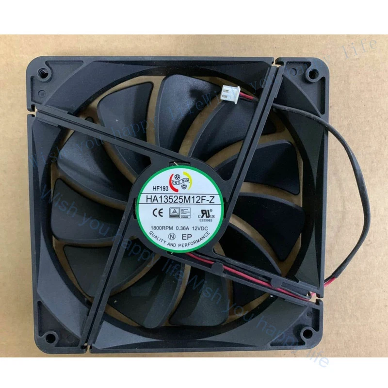 V+   1PC New for HA13525M12F-Z 12V 0.36A 2-wire chassis power cooling fan#QW