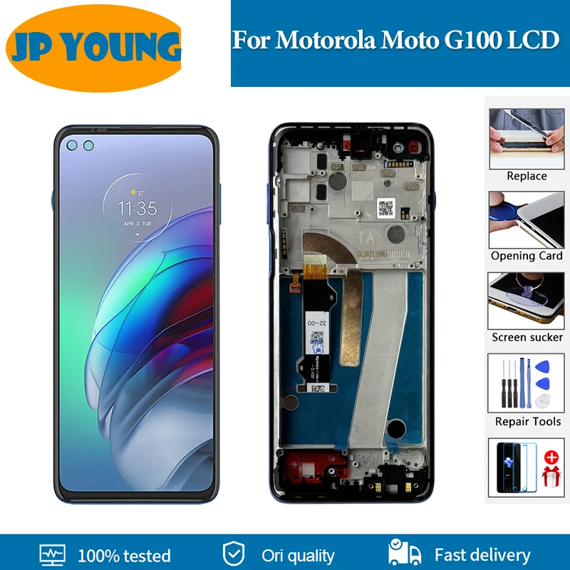 

6.7" Original LCD For Motorola Moto G100 LCD Display Touch Screen Digiziter Assembly Moto g100 XT2125 XT2125-4 LCD Screen
