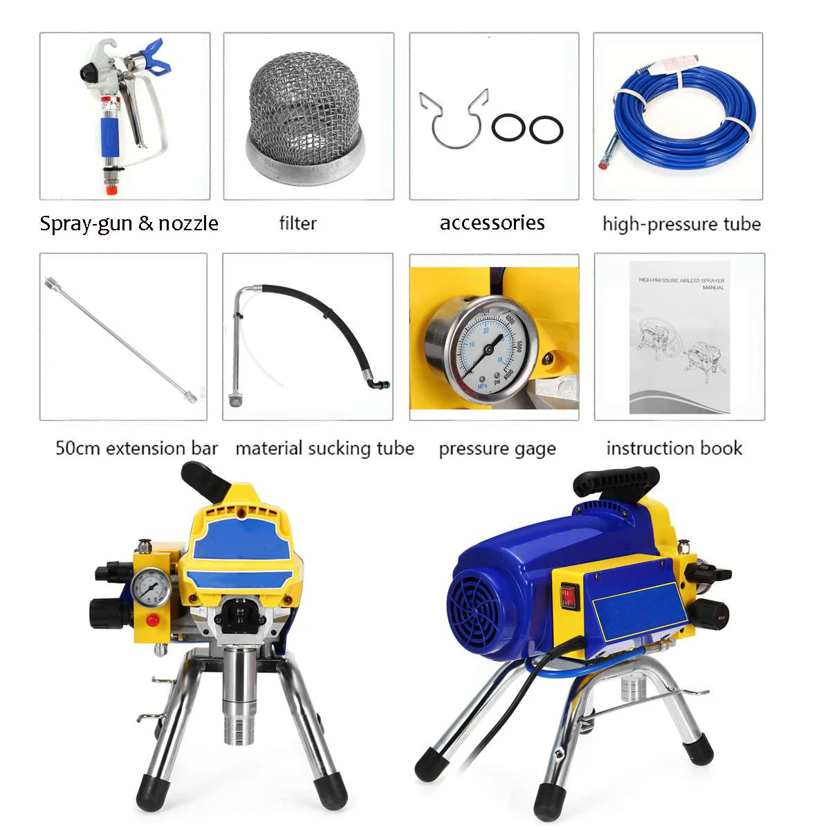 Originele gloednieuwe FPTJ-3 Profecional Power Spuitpistool 4900 Draagbare Elektrische Schilderen Tool Hogedruk Spuitverf Machine Airl