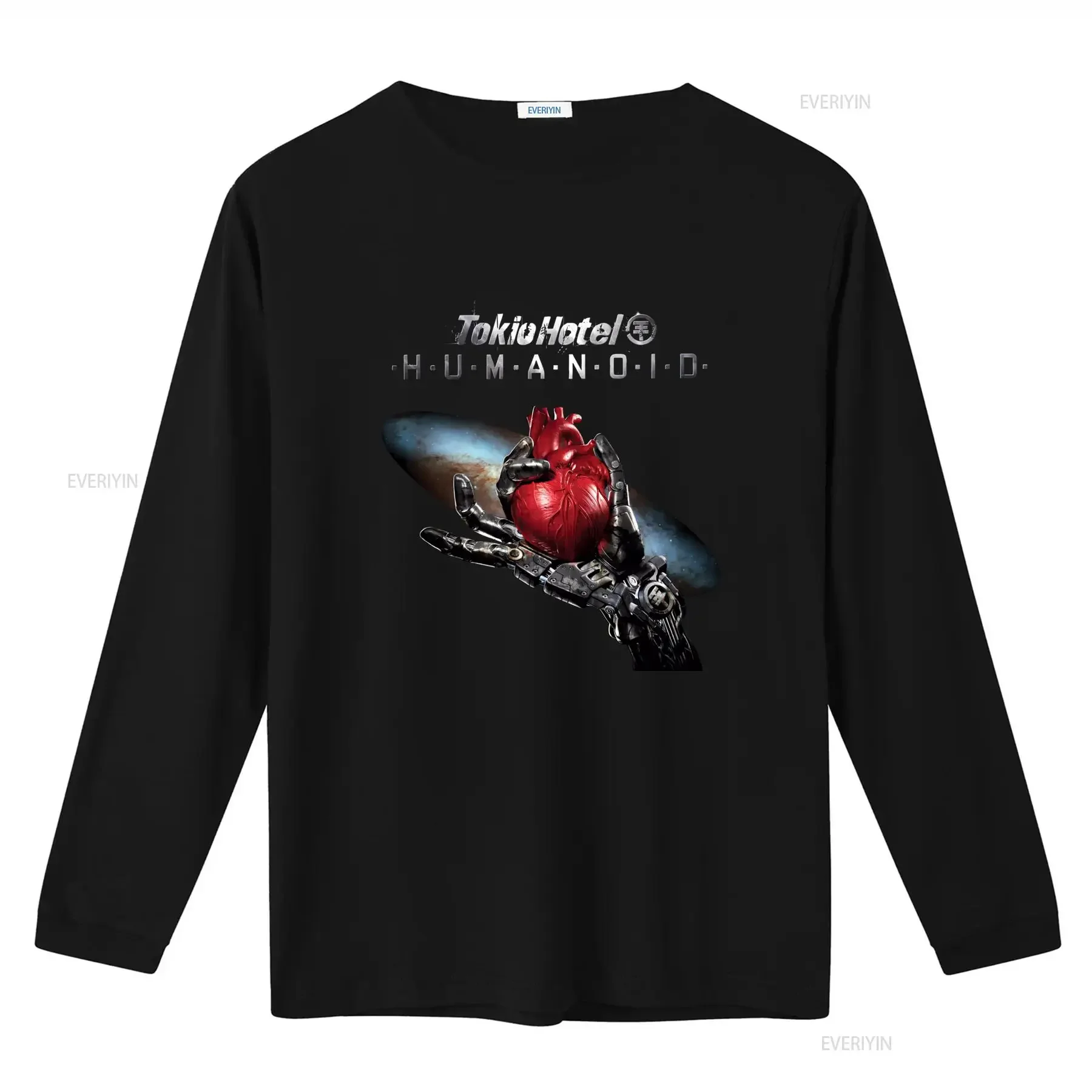 Tokio Hotel Humanoid Album T Shirt Tom Kaulitz Bill Band Emo Design with Robotic Heart Print vintage Washed Comfortable