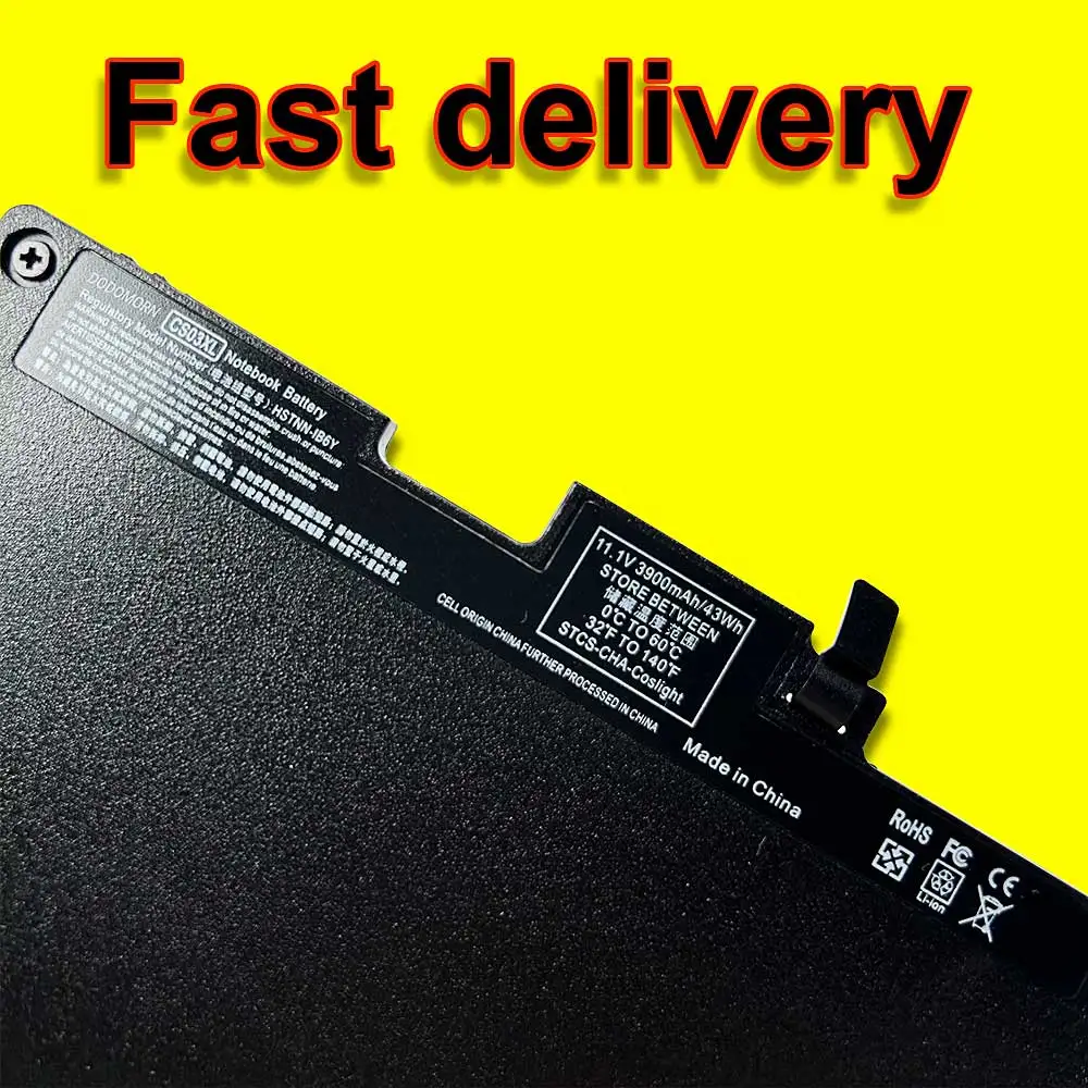 Imagem -05 - Bateria Recarregável do Portátil para hp Elitebook Cs03xl 745 755 840 850 15u g3 g4 Série Hstnn-ib6y 11.1v 43wh 3900mah em Estoque