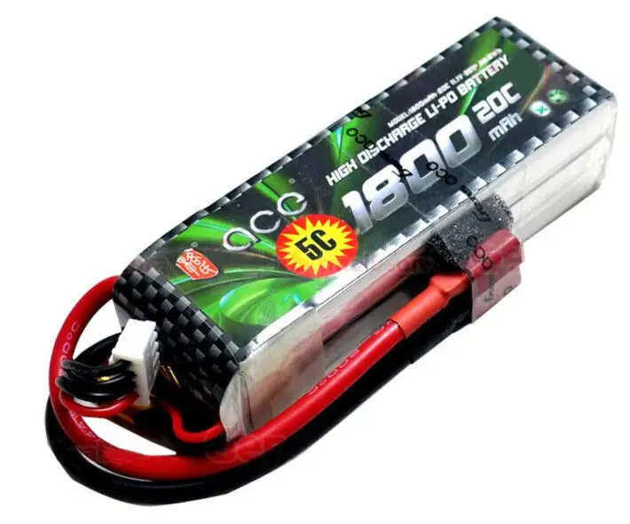 

Original Gens ACE 11.1V/3S 1800mAh 20C/36A discharge LiPo battery T plug Burst 40C for RC Car Boat Truck Heli Airplane Drone