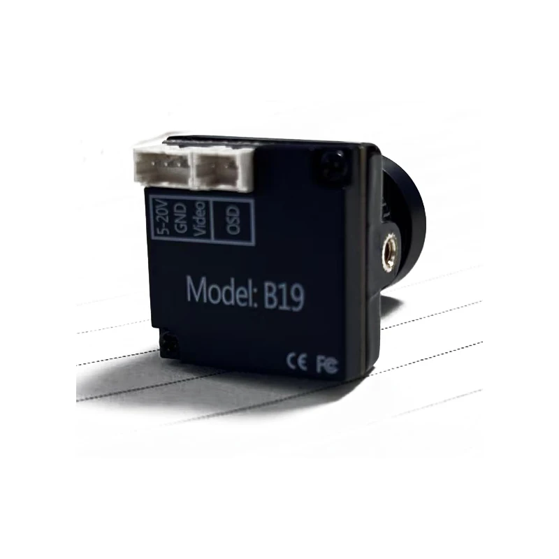 B19 Mini FPV 19×19mm Camera 1500TVL Resolution 1/3'' CMOS 2.1mm Lens 5-36V Wide Voltage WDR/Low-Lux 19×19mm OSD