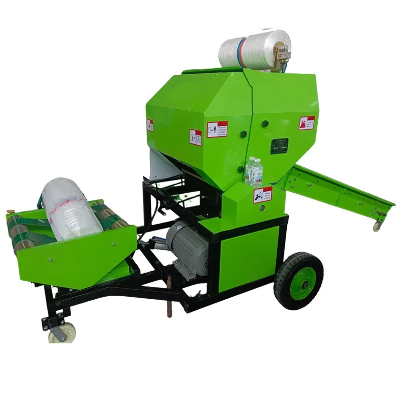 Ce Certified Mini Automatic Baler Feed Silage Hay Wet Biomass Straw Silage