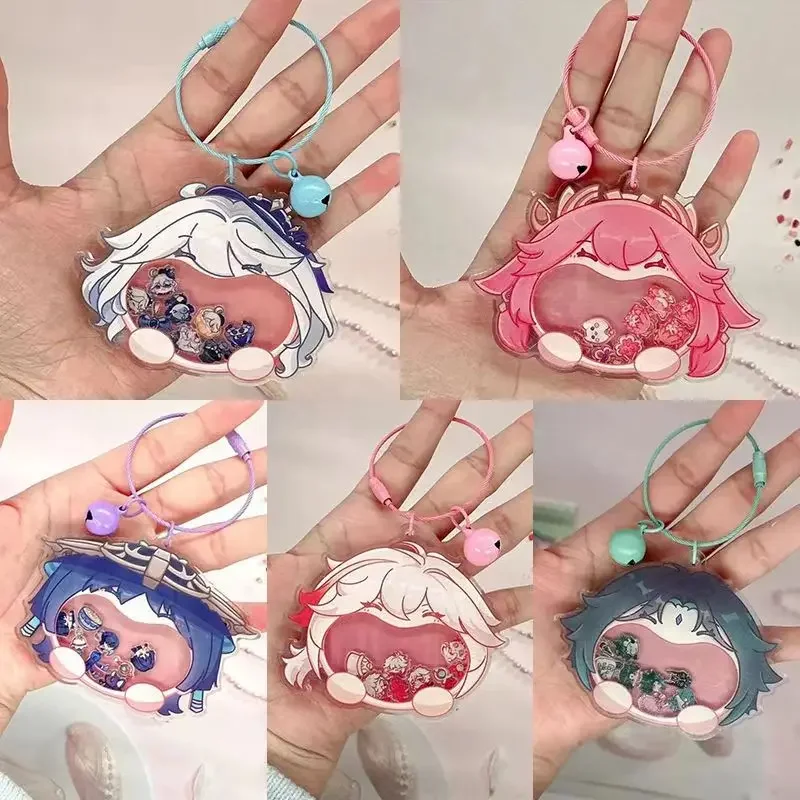 2025 Cute Shake Game Cartoon Kawaii Cosplay Keychain Acrylic Key Chain Ring Anime Jewelry Accessories Pendant Gift
