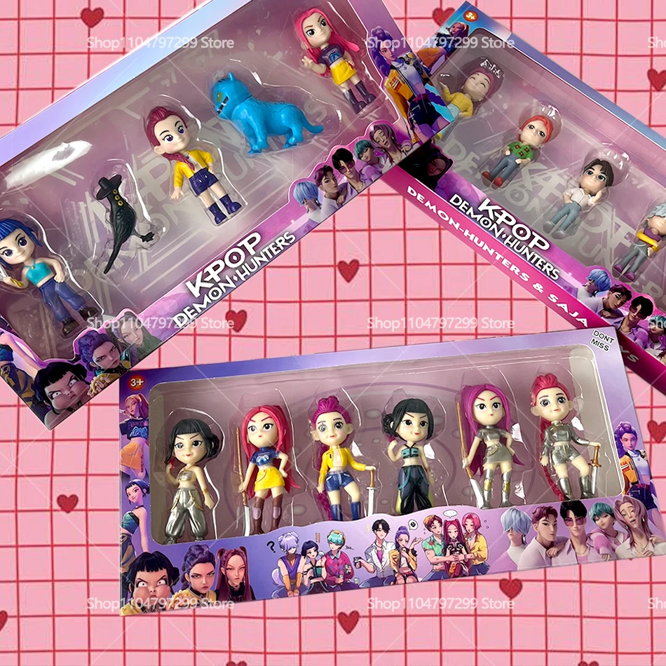 2026 NEW Anime KPop Devil Hunter Doll Vinyl Toy Rumi Mira Zoi Character Vinyl Mask Blind Box Ornament Toy Christmas Gift