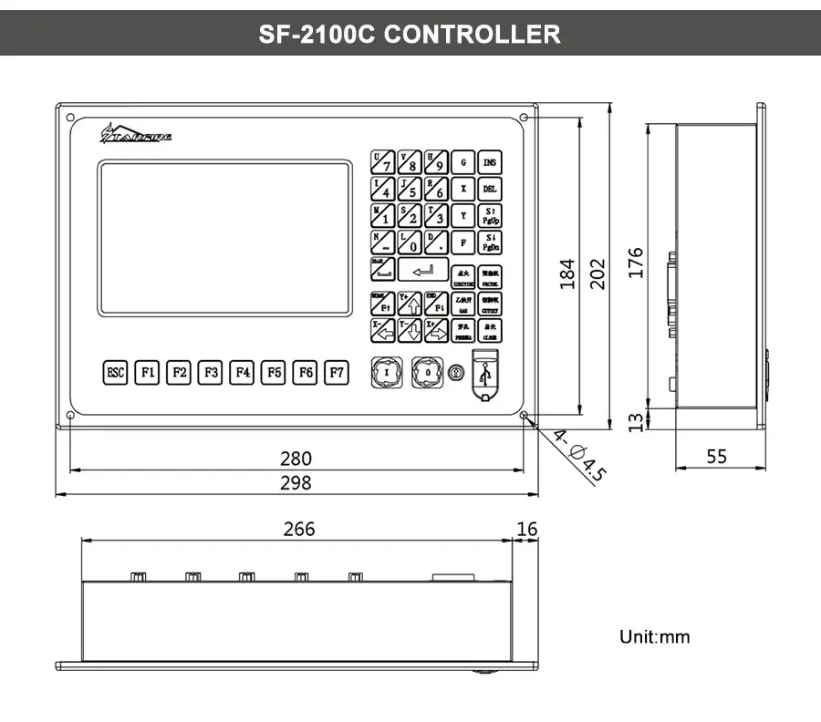 Controller Printnc CNC Kit F2100B / SF-2100C / F2100T+F1621+JYKB-100-DC24V-T3 2-Achsen-Plasmaschneidemaschine Höhenbrennersteuerung – Detail 5