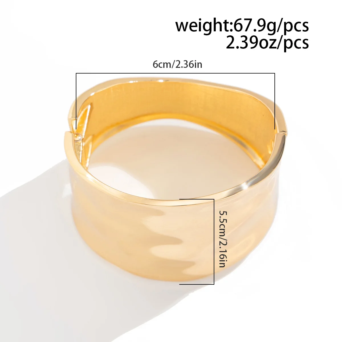 DIEZI Simple Trendy New Arrival Gold Silver Color Cuff Bangles Bracelets Punk Geometric Spring Bangles For Women Men Jewelry