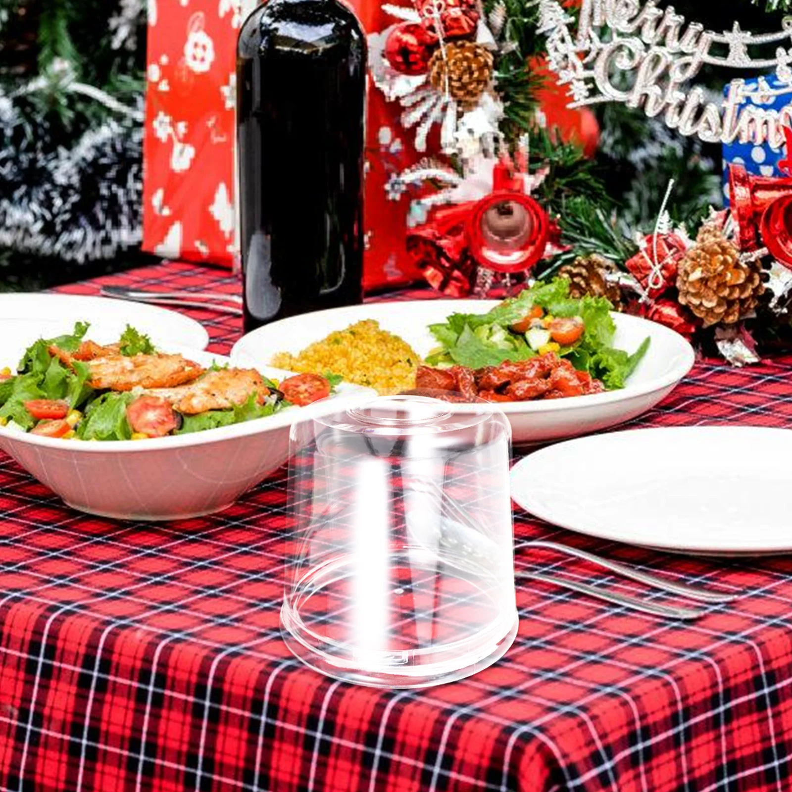 

Transparent Round Tissue Box Acrylic Desktop Paper Towel Holder Refill Design for Bathroom Office Space Saving