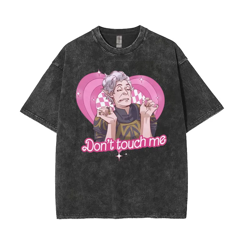 

Hot Limited Astarion The Pale ELF T-shirts Baldurs Gate 3 Girl Dinner Vintage Washed T Shirt Men Casual High Street Y2k Tshirt
