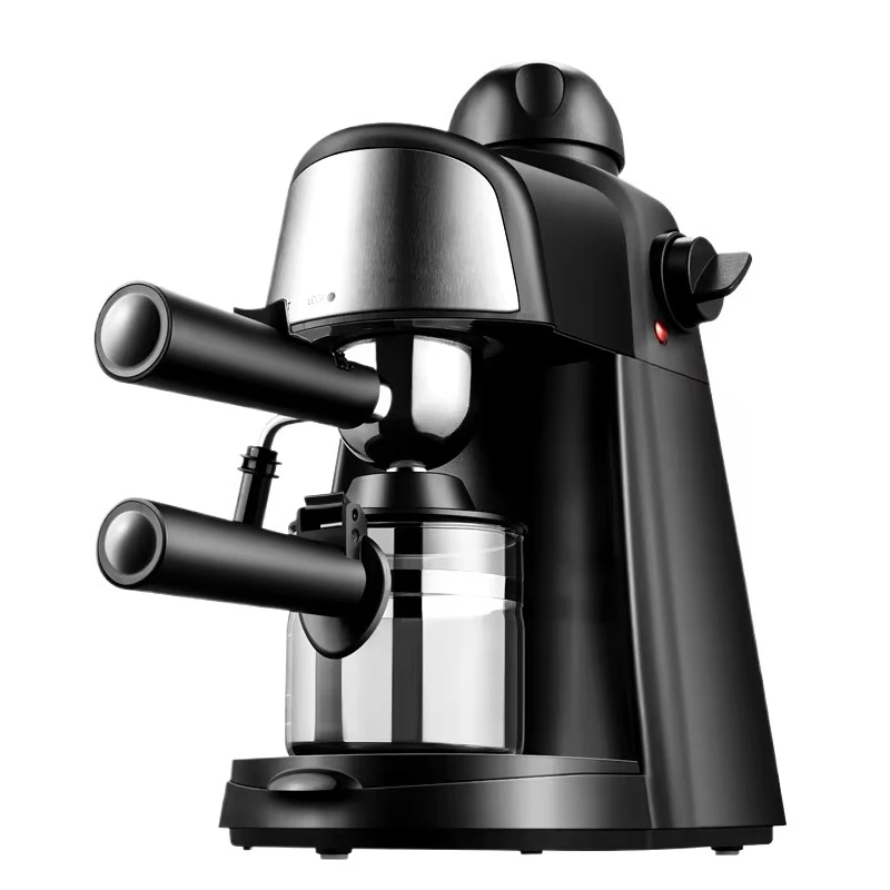 Household semi-automatic coffee machine with steam milk frother Small mini
