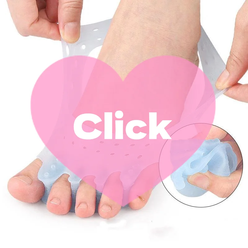 5 Holes Toe Splitter Forefoot Pads Pain Relief Overlapping Toe Separator Breathable Toe Separators Straightener Foot Care Tools