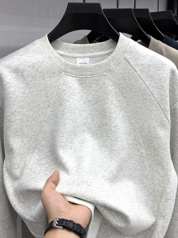 

Men's Faionable round Ne Long Sve Sweatirt Versatile Base Layer irt Spring Autumn Polyester Cotton Blend Casual Sle