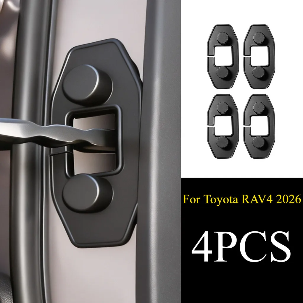 4PCS Silicone Door Check Arm Sleeves for Toyota RAV4 Wildlander 2026 Self Adhesive Limiter Dust Covers