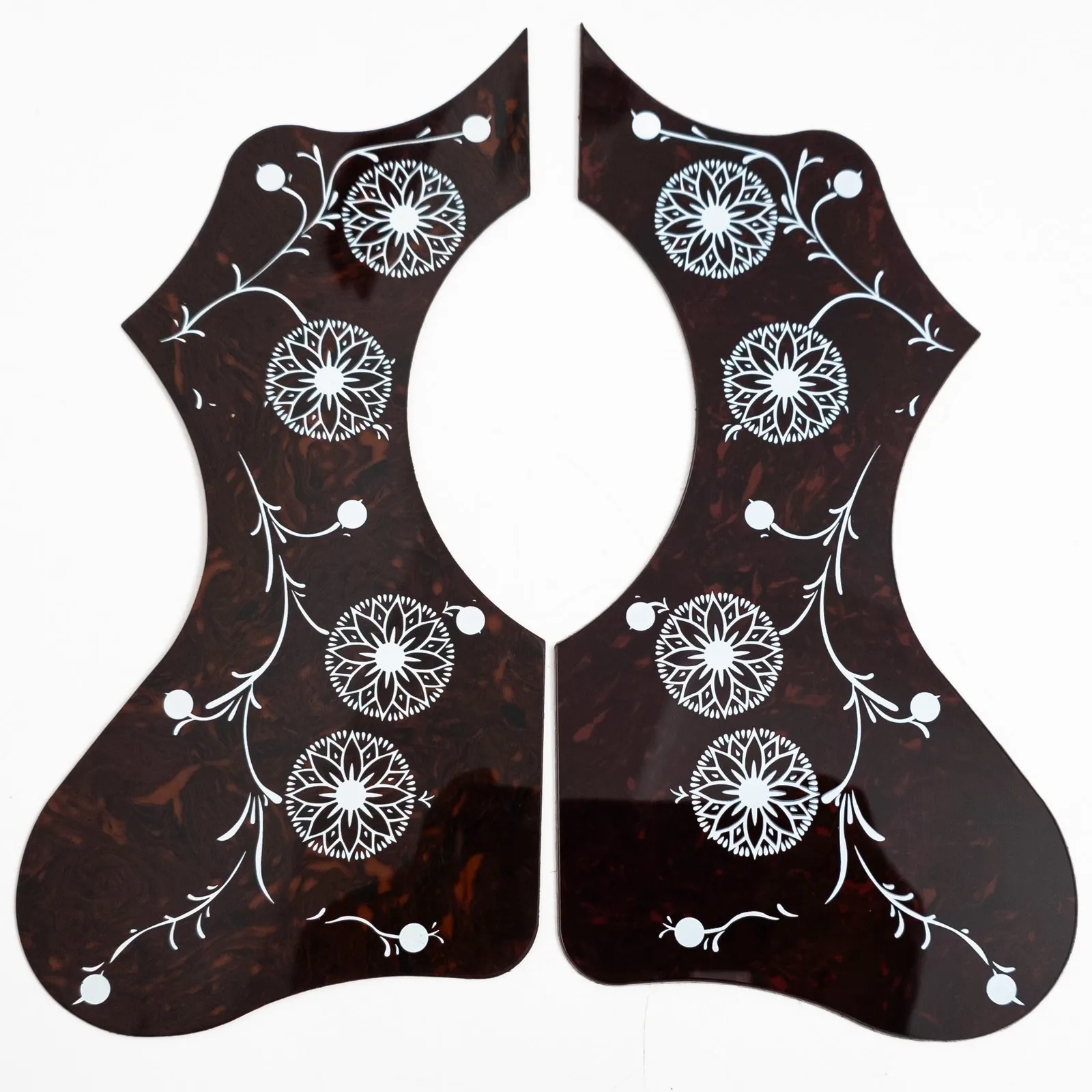 Acoustic Guitar Pickguard Thin Tortoise Floral Design For EJ200 Self Adhesive Scratch Plate Jumbo Guitar Left Right or Full Set