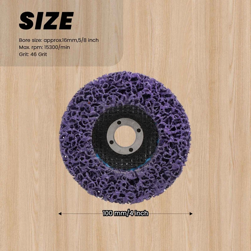 ABRE-5Pcs Durable Poly Strip Disc Wheel 100X16mm Wood Metal Paint Rust Removal Clean Abrasive Tools For Angle Grinder