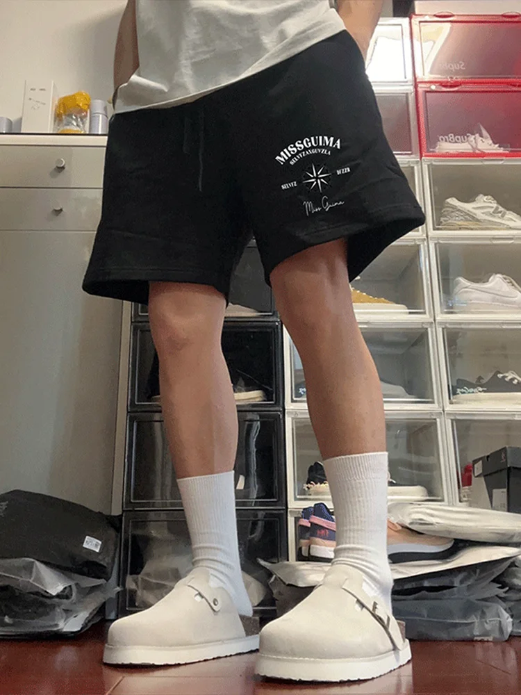 

Men's Summer High Street Casual Sports orts Breathable Comfortable Wide Leg mid Waist Pants Faionable Youth Leisure Trousers