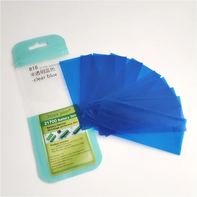 10PCS/Bag 21700 Lithium Battery PVC Heat Shrinkable Film Battery Skin Heat Shrinkable Sleeve