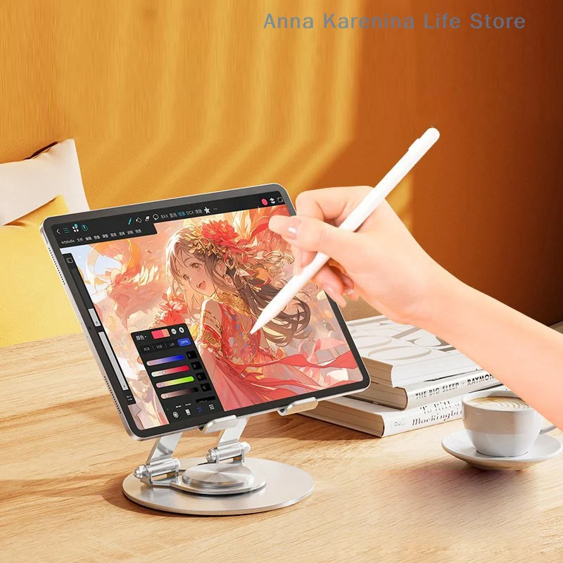 

360° Rotatable Tablet Stand Adjustable Foldable Desktop Stand Holder Compatible For 4.7-12 Inch Ipad Pro/Air/Min Laptop Tablet