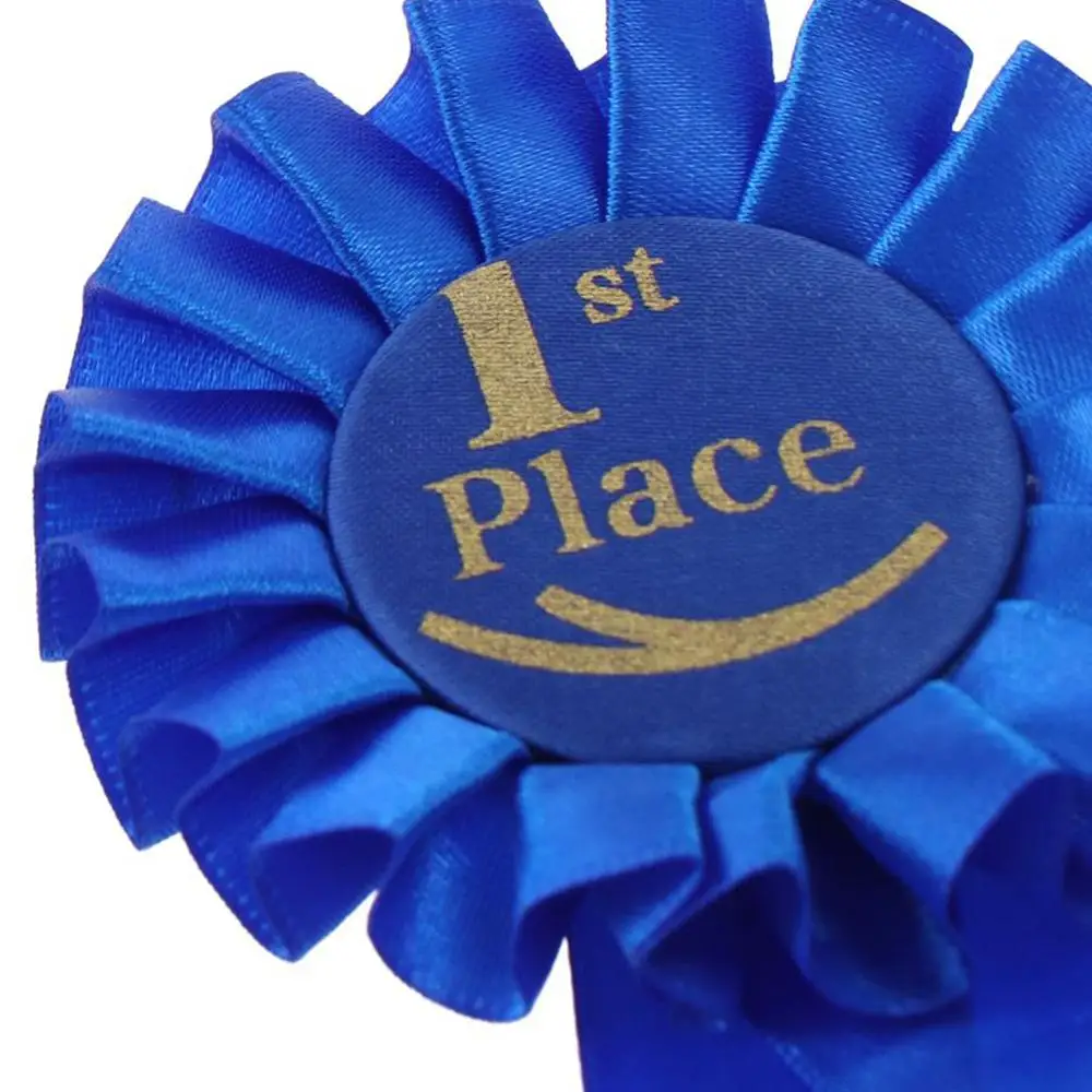 Competitions Blue,Red,White Ribbon Award Set Recognition Ribbons Rosette Ribbon Honorable Ribbon