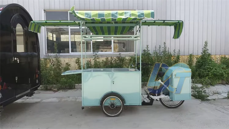 New Arrival Mobile Vending Cart Electric Tricycle Food Tricycle Fast Food Cart Food Bike for sale