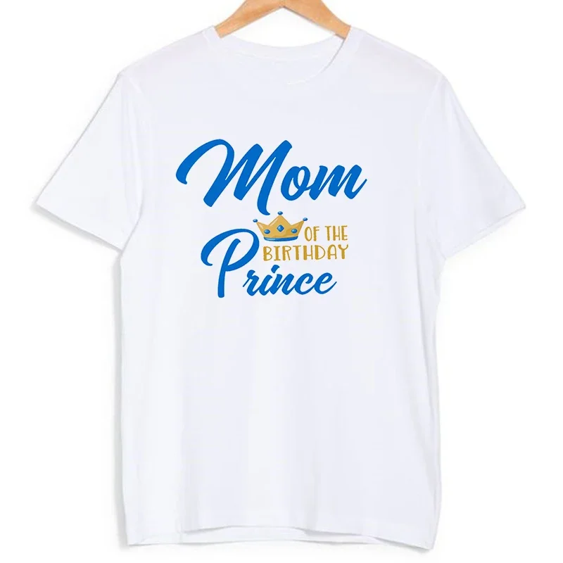 1st Birthday Prince Family Matching Clothes T Shirts Boys Birthday Party Dad Mom Sis Bro and Me Family Look Outfit T-shirt Tops