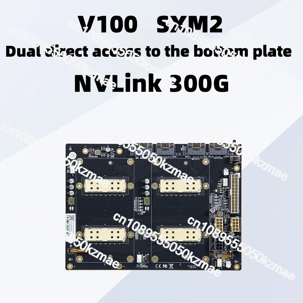 V100 SXM2 16GB 32GB GPU Accelerator PLX8749 NVLINK Lite Dual Card Adapter Board