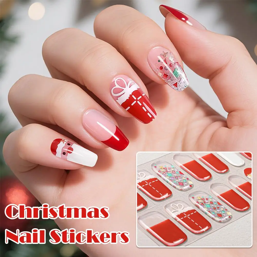 Heiße Weihnachtsatmosphäre Nagelaufkleber Schneemann Schneeflocke Wapiti Selbstklebende hochwertige süße Nagelaufkleber Nail Art Deco