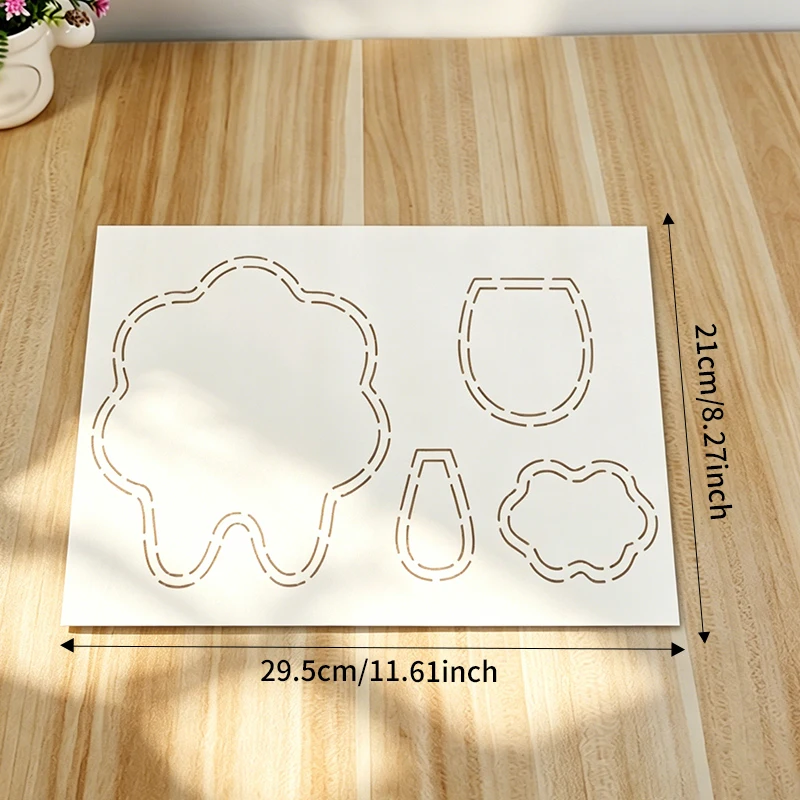 YOMDID 1pc Cute Little Sheep Pendant Patchwork Quilting Template Decorative Sewing Template Durable Patchwork Tool PET Template - view 6