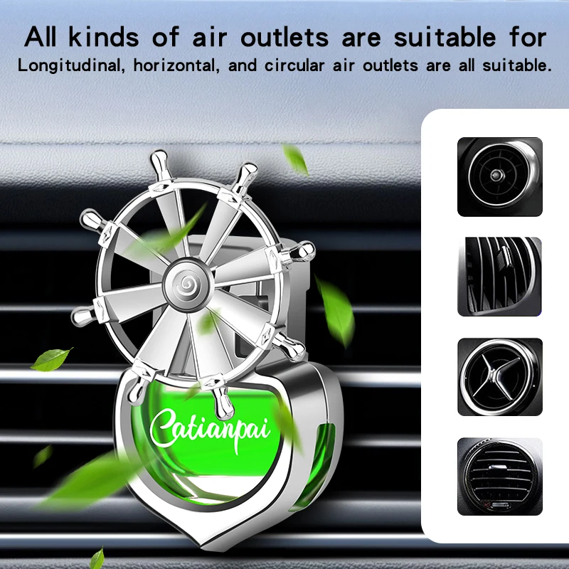 

Aromatherapy Floral Fragrance Cologne Air Freshener Creative Car Aromatherapy New Windmill Rotating Propeller Vent Fragrance