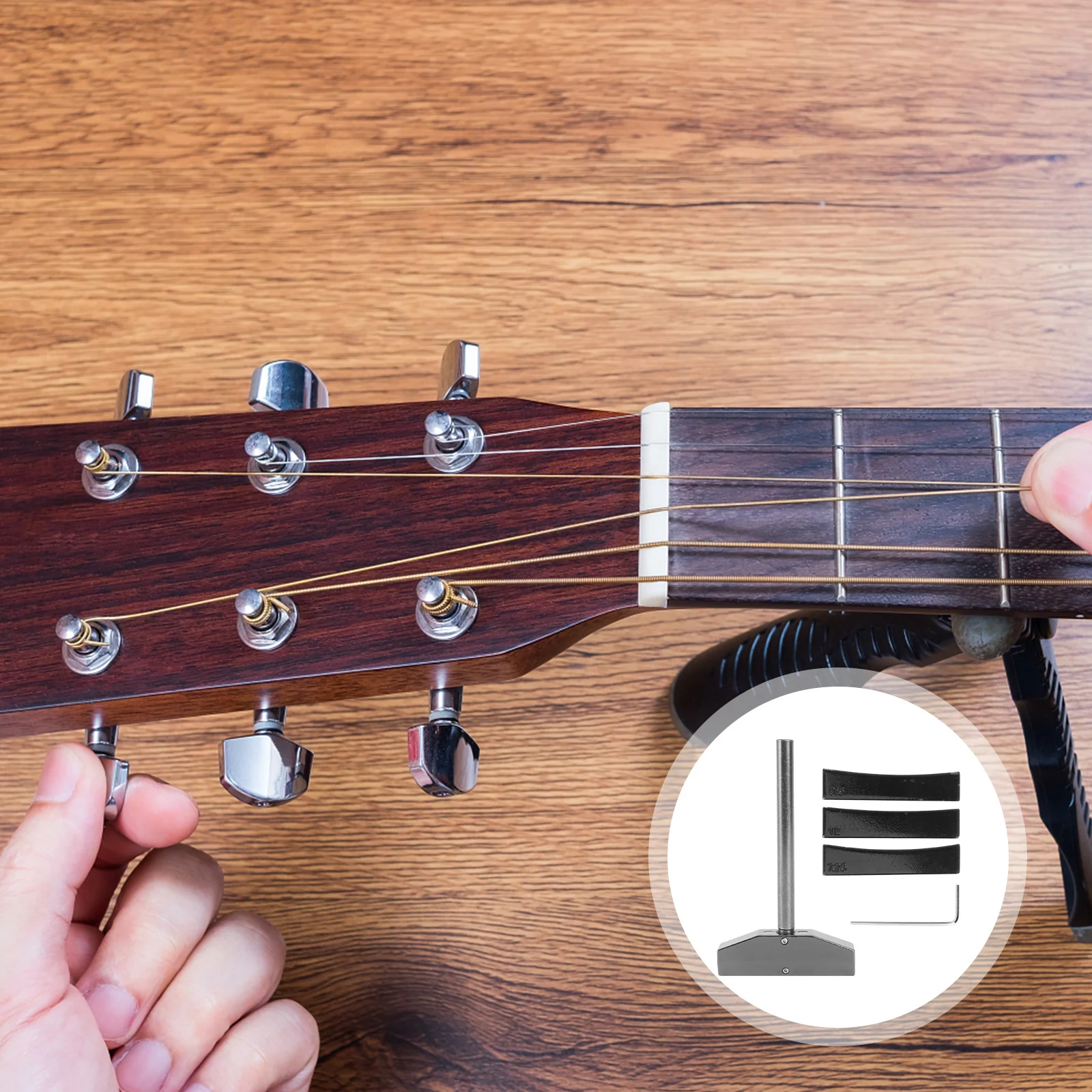 

1Set Guitar Fret Install Tool Alloy Durable Fret Press Caul Inserts Easy Use Repair Professional Guitar Accessory