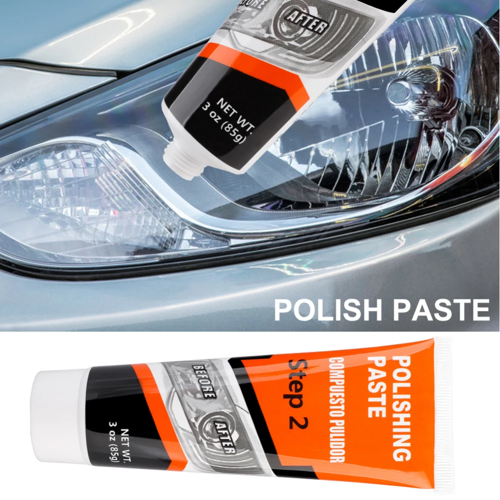 Kit de polimento para restauração de faróis de automóveis, pasta de polimento de luz de carro, proteção uv, conjunto de restauração, manutenção