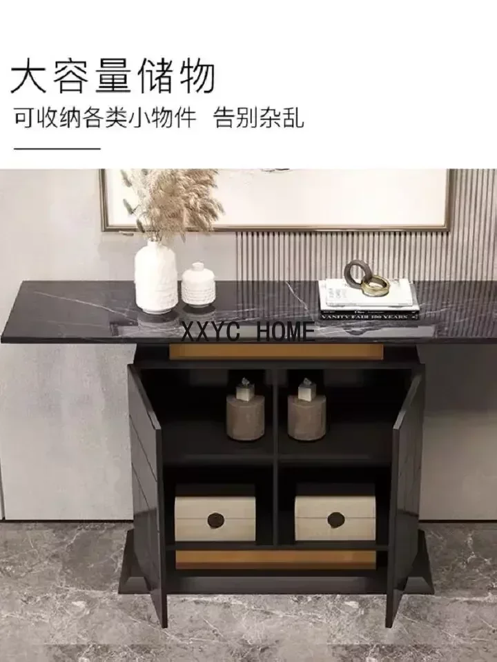 

A Chinafurniture marble porch cabinet light luxury style modern minimalist Italian decoration desk table