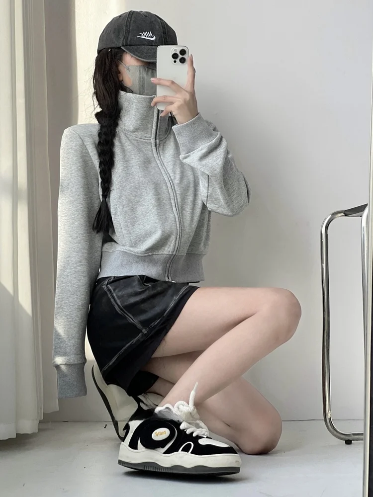 الوردي البلوز Jaet المرأة ort ملابس خارجية فضفاضة ربيع الخريف الرياضة سترة مفتوحة أعلى حجم صغير تنوعا Sle