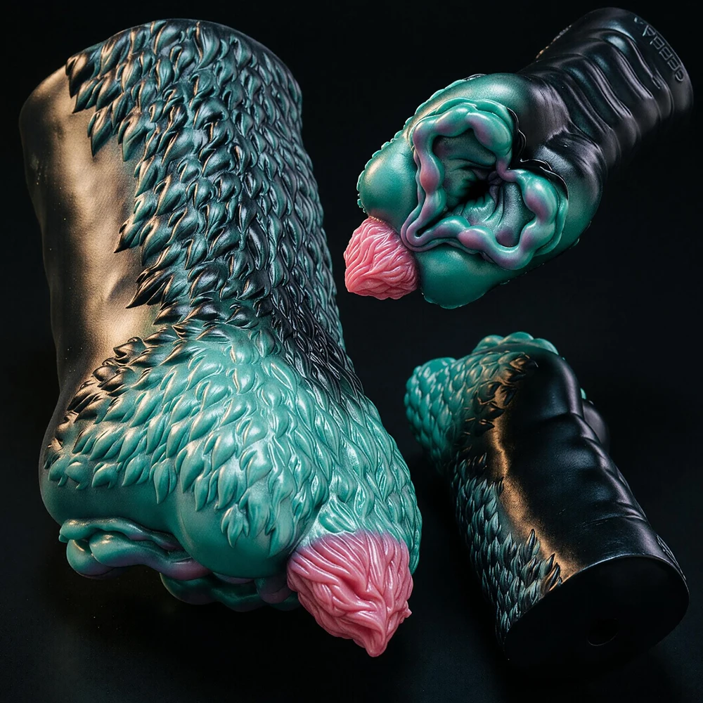 GEEBA Unique Beast Style Design Silicone Male Masturbatr Realistic Vagina Adult Sex Toys Fantasy Animal Structure Adult Onahole