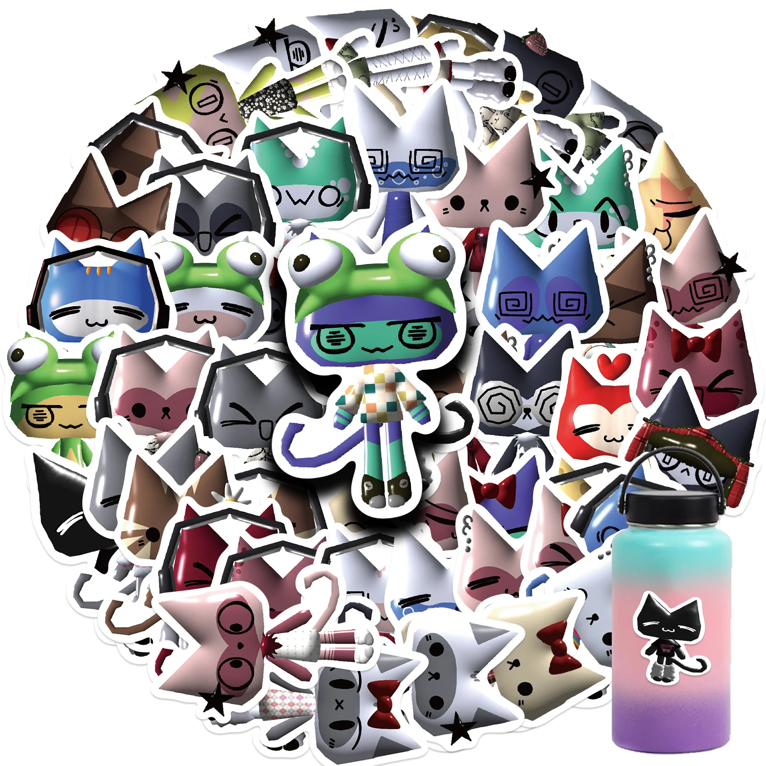 52PCS Toro Inoue Cat Cartoon Scrapbook Stickers DIY Diary Laptop Luggage Skateboard Graffiti Decal Classic Toys