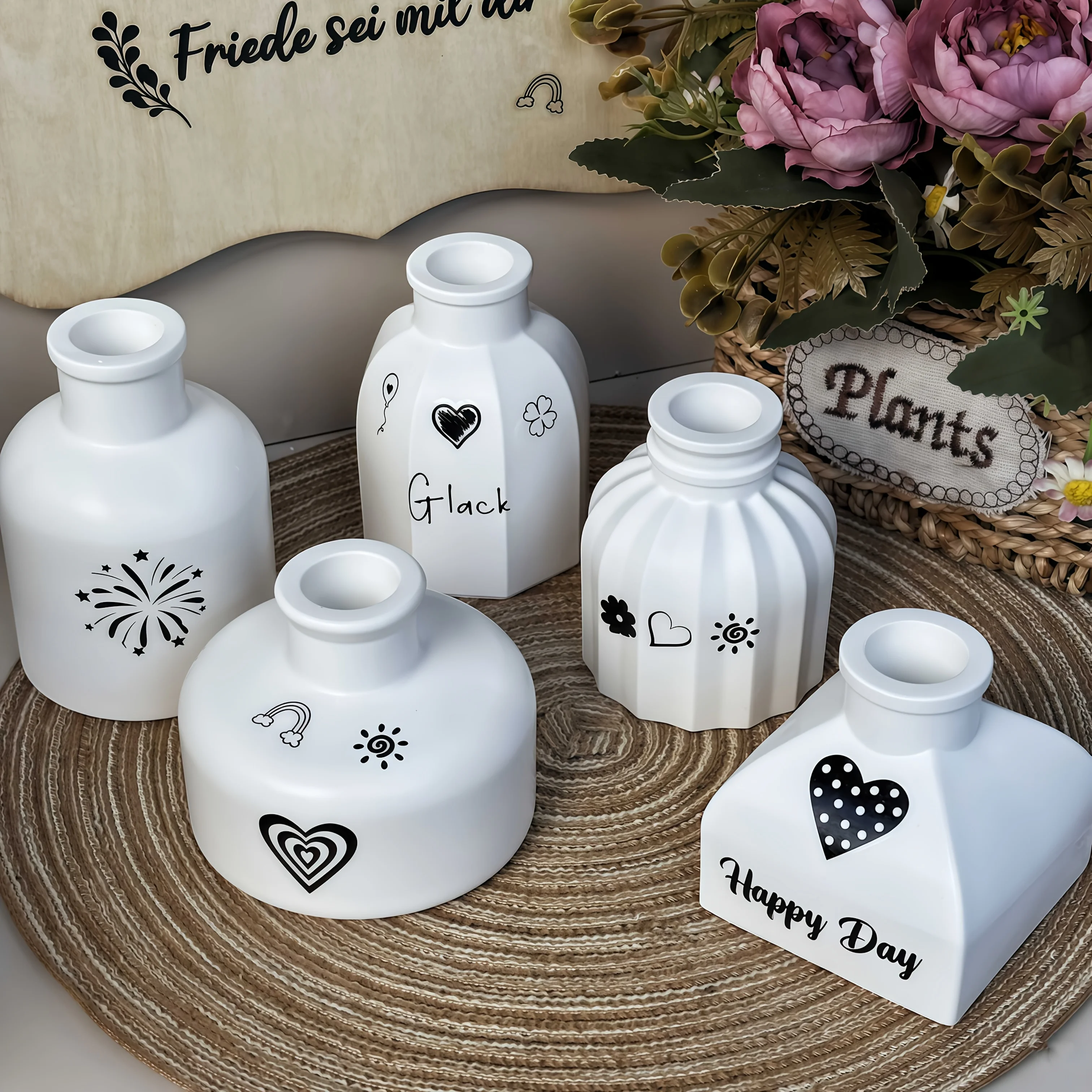 5-teiliges Kreatives Vasen-Silikonformen-Set für DIY-Blumentöpfe und Dekorationsartikel; Gießformen für Beton, Gips – Detail 8