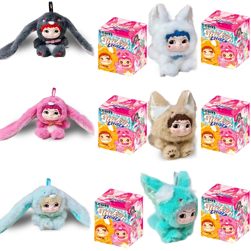 

Wakuku Fox&Bunny Trickor Treat Blind Box Linda Экшн Персонаж Wakuku Mystery Box Fox Bunny Аниме Брелок Кукла Сумка Сюрприз До