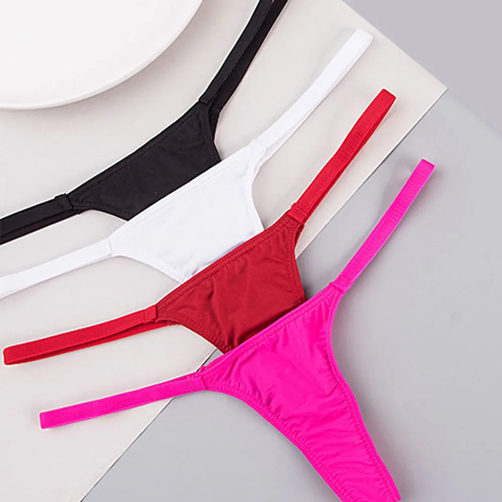 Bielizna Intymna Stringi typu T-Back Elastyczna Bawełna Jedwab Mleczny Bawełna G-String Damskie Majtki Seksowne Stringi Seksowna Bielizna